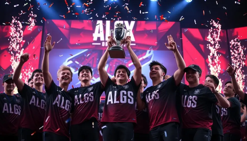Чемпионы ALGS с трофеем после победы в турнире Чемпионы ALGS с трофеем после победы в турнире